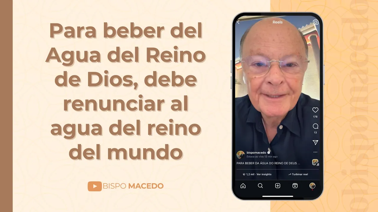 Para beber del Agua del Reino de Dios, debe renunciar al agua del reino del mundo