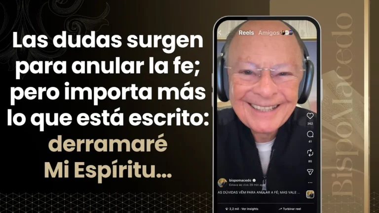 Las dudas surgen para anular la fe; pero importa más lo que está escrito: derramaré Mi Espíritu…