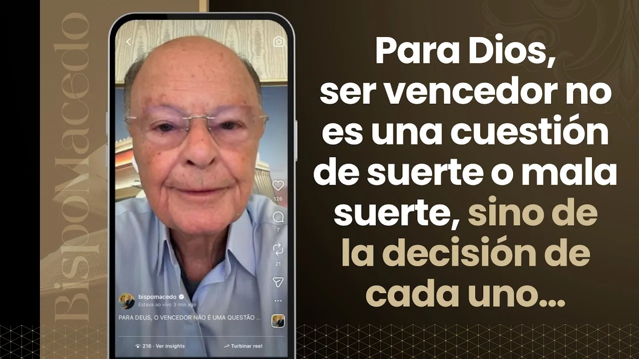 Para Dios, ser vencedor no es una cuestión de suerte o mala suerte, sino de la decisión de cada uno…